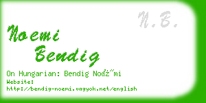 noemi bendig business card